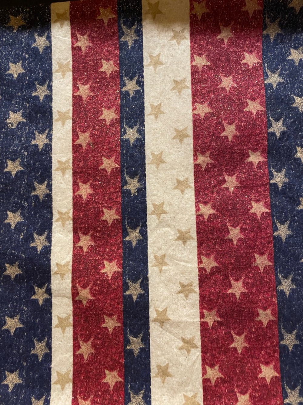 Patriotic Star Stripe Fabric Panel in Red, White & Blue